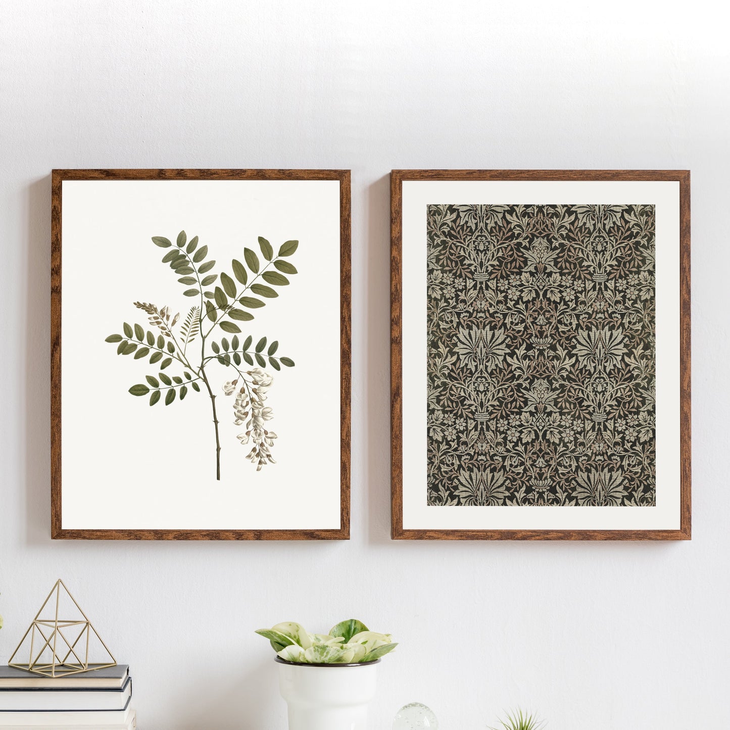Bedrucktes Grünes Vintage-Wandkunst-Set – Einzigartige Akzente Für Ihr Zuhause 0