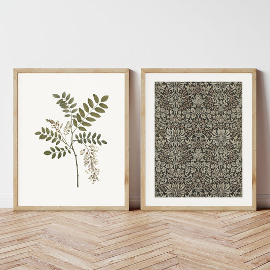 Bedrucktes Grünes Vintage-Wandkunst-Set – Einzigartige Akzente Für Ihr Zuhause 1