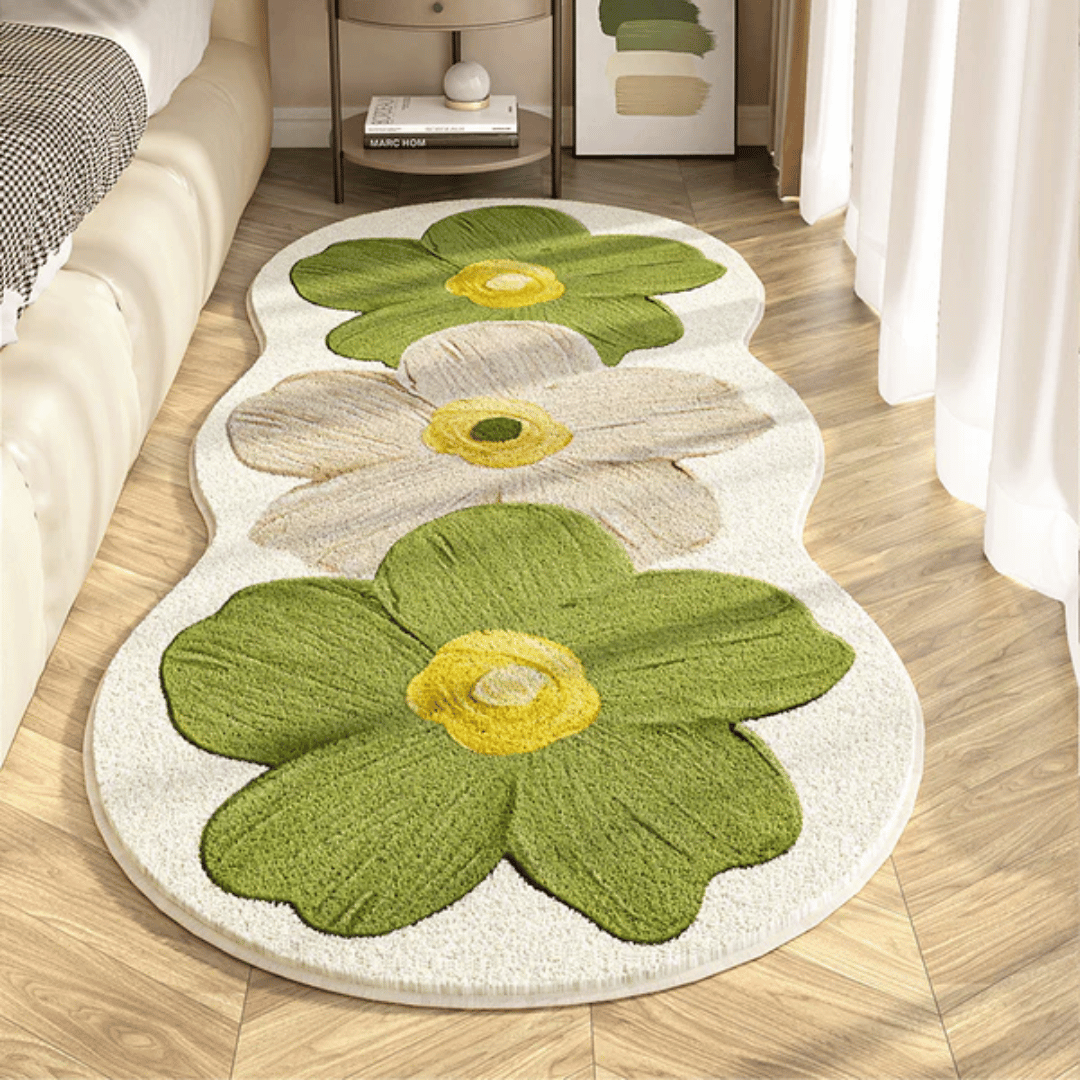 Bloom-Teppich Aus Samt Mit Blumenmuster – Stilvolle Eleganz Für Ihr Zuhause 0