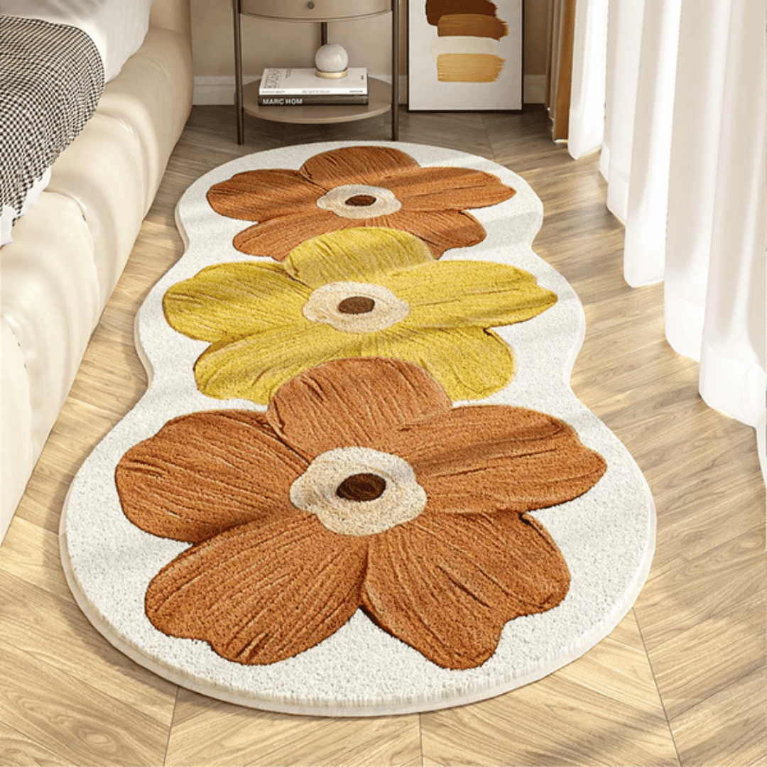 Bloom-Teppich Aus Samt Mit Blumenmuster – Stilvolle Eleganz Für Ihr Zuhause 1