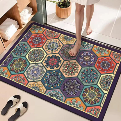 Böhmische Geometrische Fußmatte – Stilvolles Design für Einladende Eingänge 2