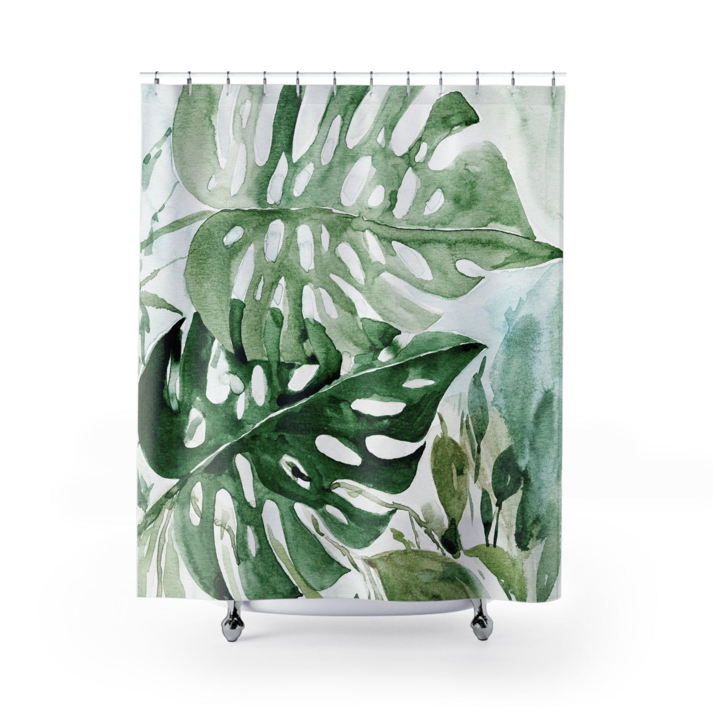 Boho Duschvorhang Dschungel-Monstera – Frischer Stil Für Ihr Badezimmer 0