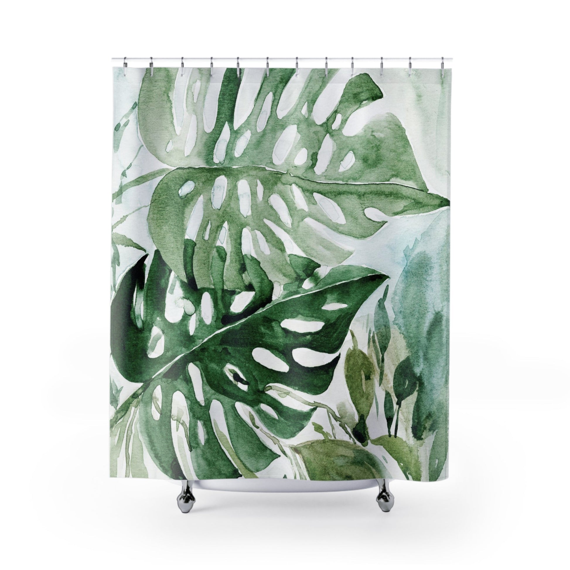 Boho Duschvorhang Dschungel-Monstera – Frischer Stil Für Ihr Badezimmer 0