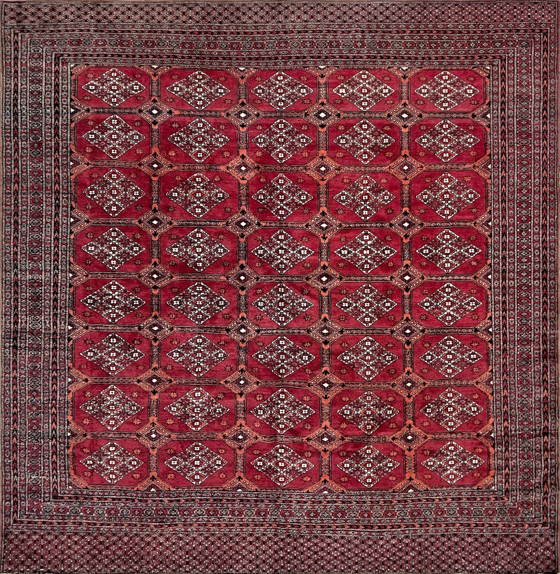 Buchara Vintage Teppich 230x236 cm – Handgefertigter Wollteppich Für Warme Räume 0