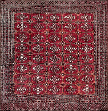 Buchara Vintage Teppich 230x236 cm – Handgefertigter Wollteppich Für Warme Räume 0