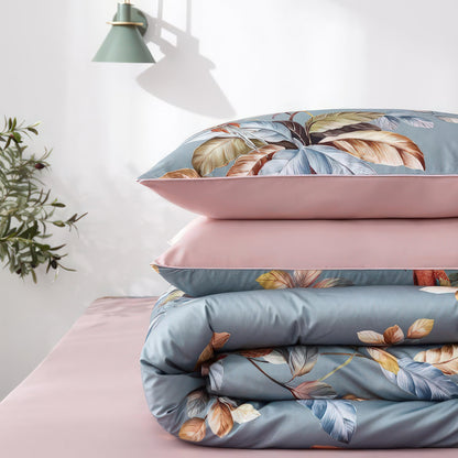 Buntes Bettbezug-Set Mit Baummuster – Elegante Tropische Akzente Für Ihr Schlafzimmer 4