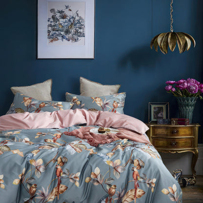 Buntes Bettbezug-Set Mit Baummuster – Elegante Tropische Akzente Für Ihr Schlafzimmer 5