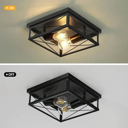 CAPARE Deckenlampe Schwarz Quadratisch – Stilvolle Beleuchtung Für Modernes Ambiente 2
