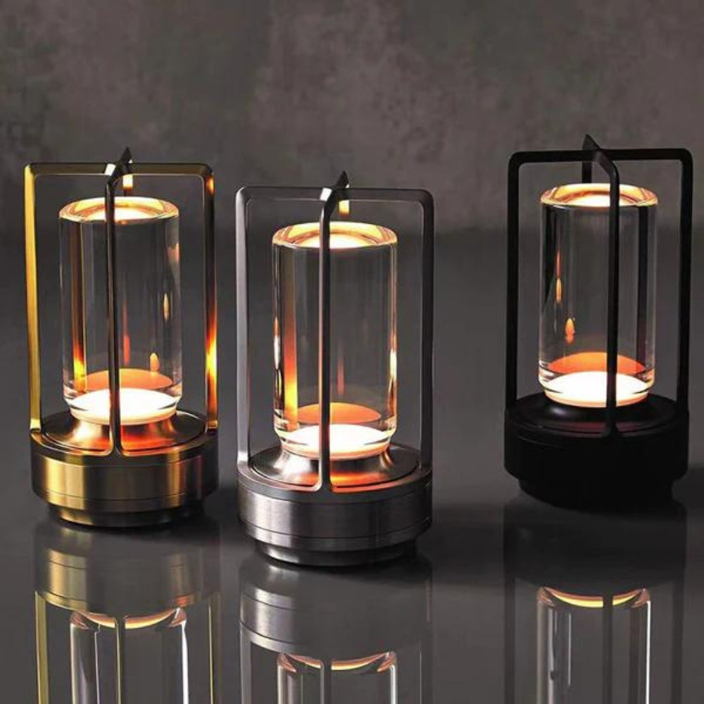 **Casa Nordic Kristalllaterne – Elegante Kabellose Tischlampe** 2