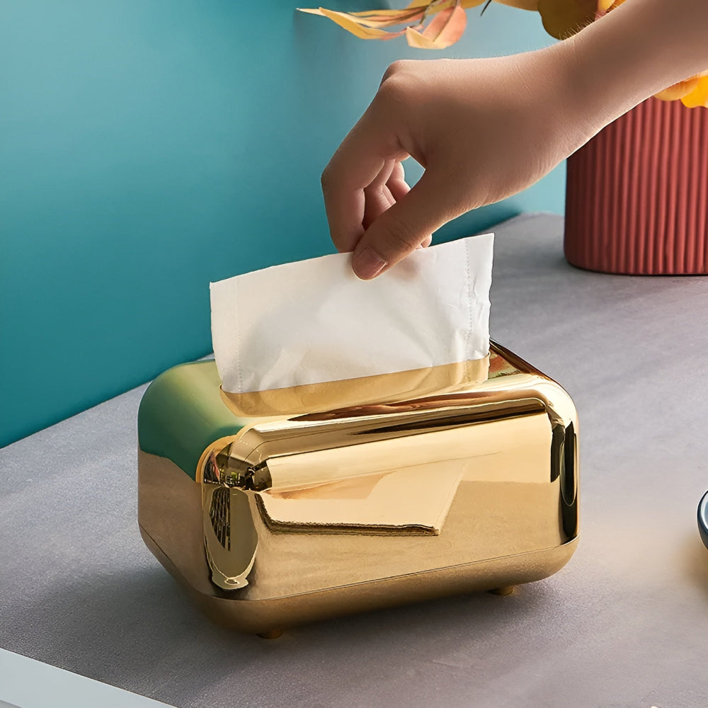 CaseDeluxe Spiegelbox Gold – Stilvolle Aufbewahrung für Taschentücher 1