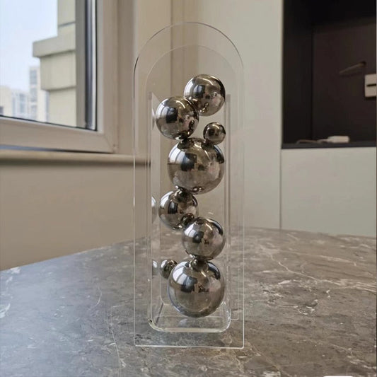 Chrom Runder Acryl-Akzent – Elegante Deko Für Jeden Raum 1