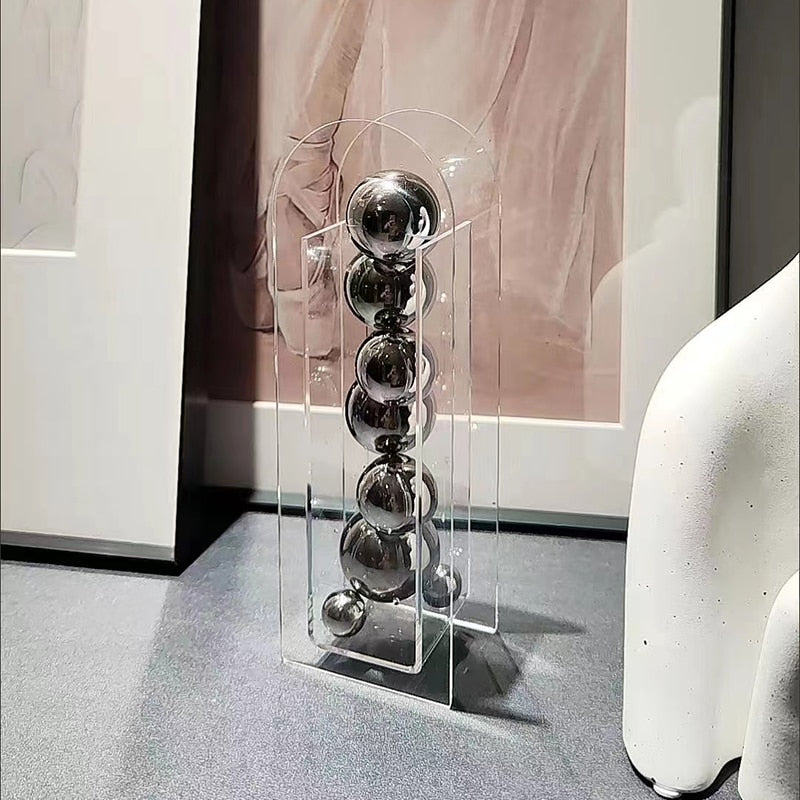 Chrom Runder Acryl-Akzent – Elegante Deko Für Jeden Raum 3