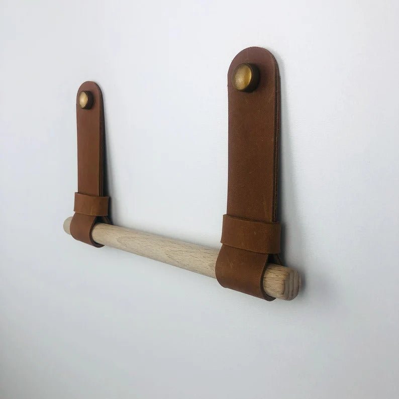 Cognacfarbener Leder Toilettenpapierhalter – Elegantes Design Für Ihr Badezimmer 3