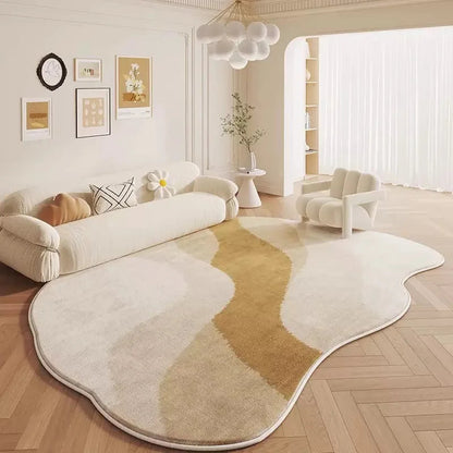 Cremefarbener Teppich aus Kaschmirimitat – Eleganz für Ihr Wohnzimmer 0