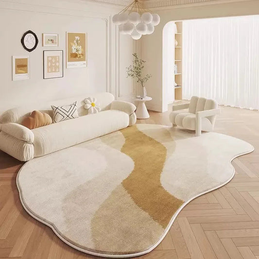 Cremefarbener Teppich aus Kaschmirimitat – Eleganz für Ihr Wohnzimmer 0