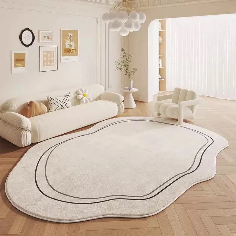 Cremefarbener Teppich aus Kaschmirimitat – Eleganz für Ihr Wohnzimmer 9