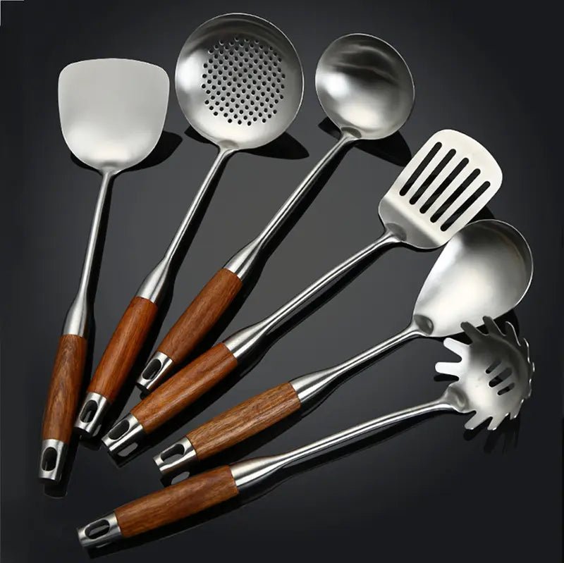 Culina Luxe Edelstahlküchenutensilienset – Elegante Utensilien Für Perfekte Kochmomente 1