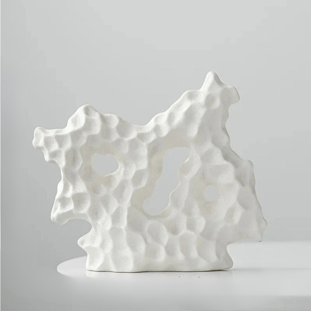 Dekorative Keramikskulptur Weiße Koralle – Elegante Maritime Inspiration für Ihr Zuhause 0
