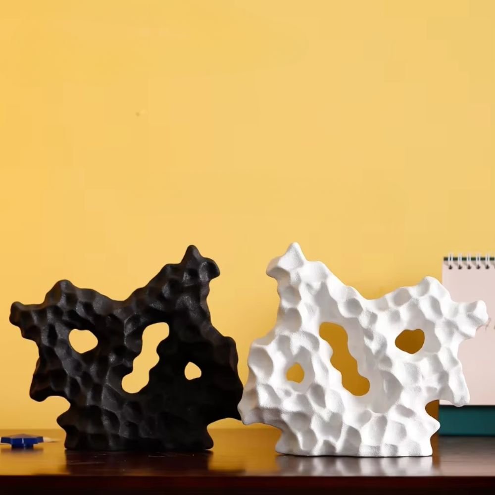 Dekorative Keramikskulptur Weiße Koralle – Elegante Maritime Inspiration für Ihr Zuhause 1