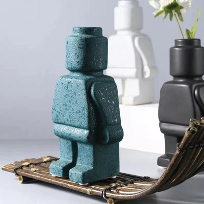 Dekorative Keramikvase Robotikdesign – Verspielt Und Einzigartig Für Jedes Zuhause 2