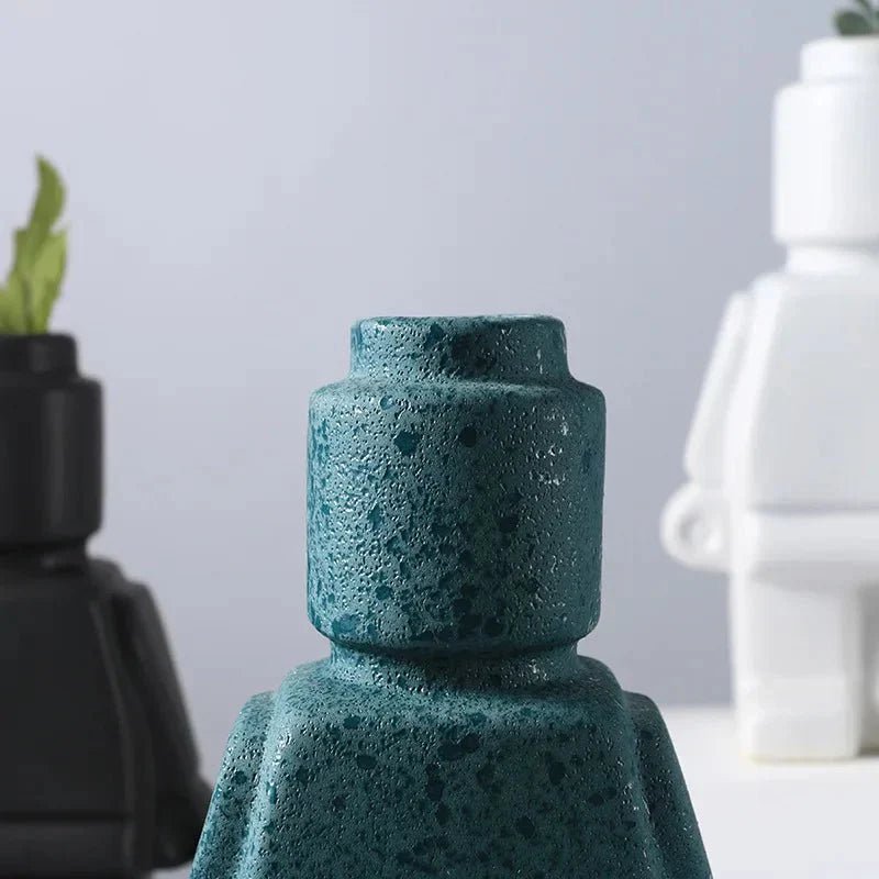 Dekorative Keramikvase Robotikdesign – Verspielt Und Einzigartig Für Jedes Zuhause 4