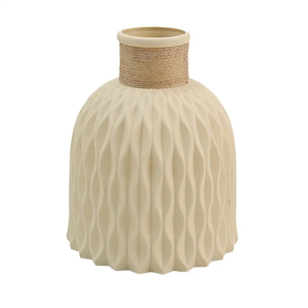 Dekorative Polyethylen Blumenvase Mit Seileffekt – Stilvolle Akzente Für Ihr Zuhause 0