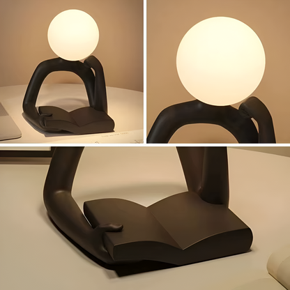 Denker Mond Skulptur Tischlampe – Künstlerische Lichtquelle für Stilbewusste 4