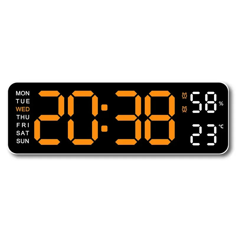 Digitale Wanduhr 9 Zoll USB-Betrieben – Stilvolles Design Mit Multifunktionaler Anzeige 10