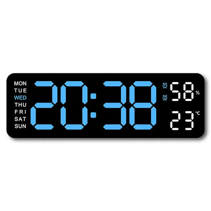 Digitale Wanduhr 9 Zoll USB-Betrieben – Stilvolles Design Mit Multifunktionaler Anzeige 12