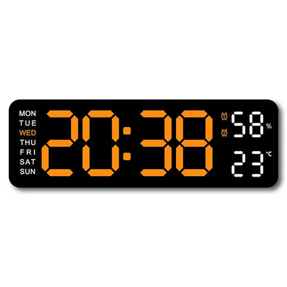 Digitale Wanduhr 9 Zoll USB-Betrieben – Stilvolles Design Mit Multifunktionaler Anzeige 16