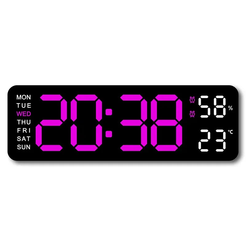 Digitale Wanduhr 9 Zoll USB-Betrieben – Stilvolles Design Mit Multifunktionaler Anzeige 8