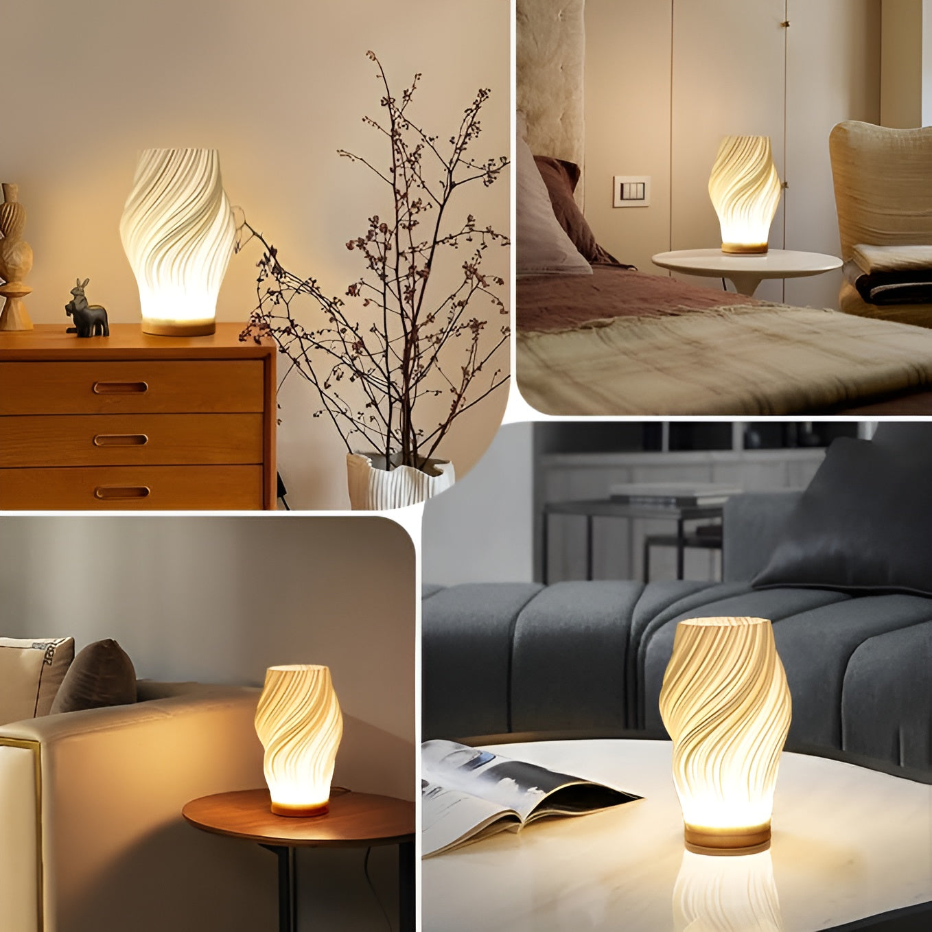 DreamWave 3D-Wellenlampe mit Dimmfunktion – Stilvolle Akzente für Ihr Zuhause 3