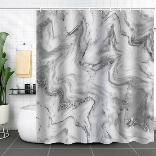 Duschvorhang Marmor Aus Polyester – Stilvolles Badezimmer Erlebnis 0