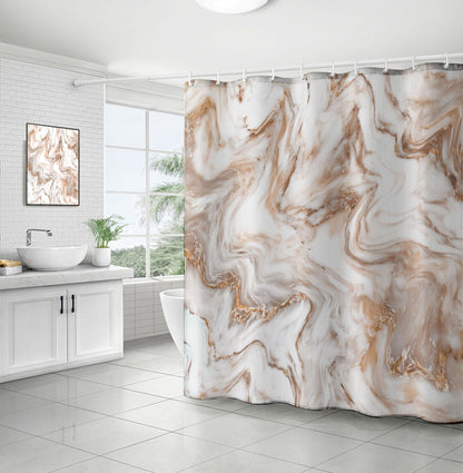 Duschvorhang Marmor Aus Polyester – Stilvolles Badezimmer Erlebnis 2