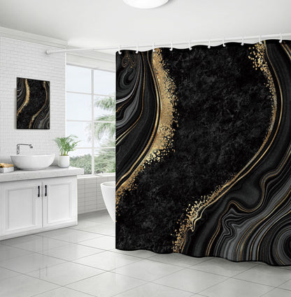 Duschvorhang Marmor Aus Polyester – Stilvolles Badezimmer Erlebnis 4