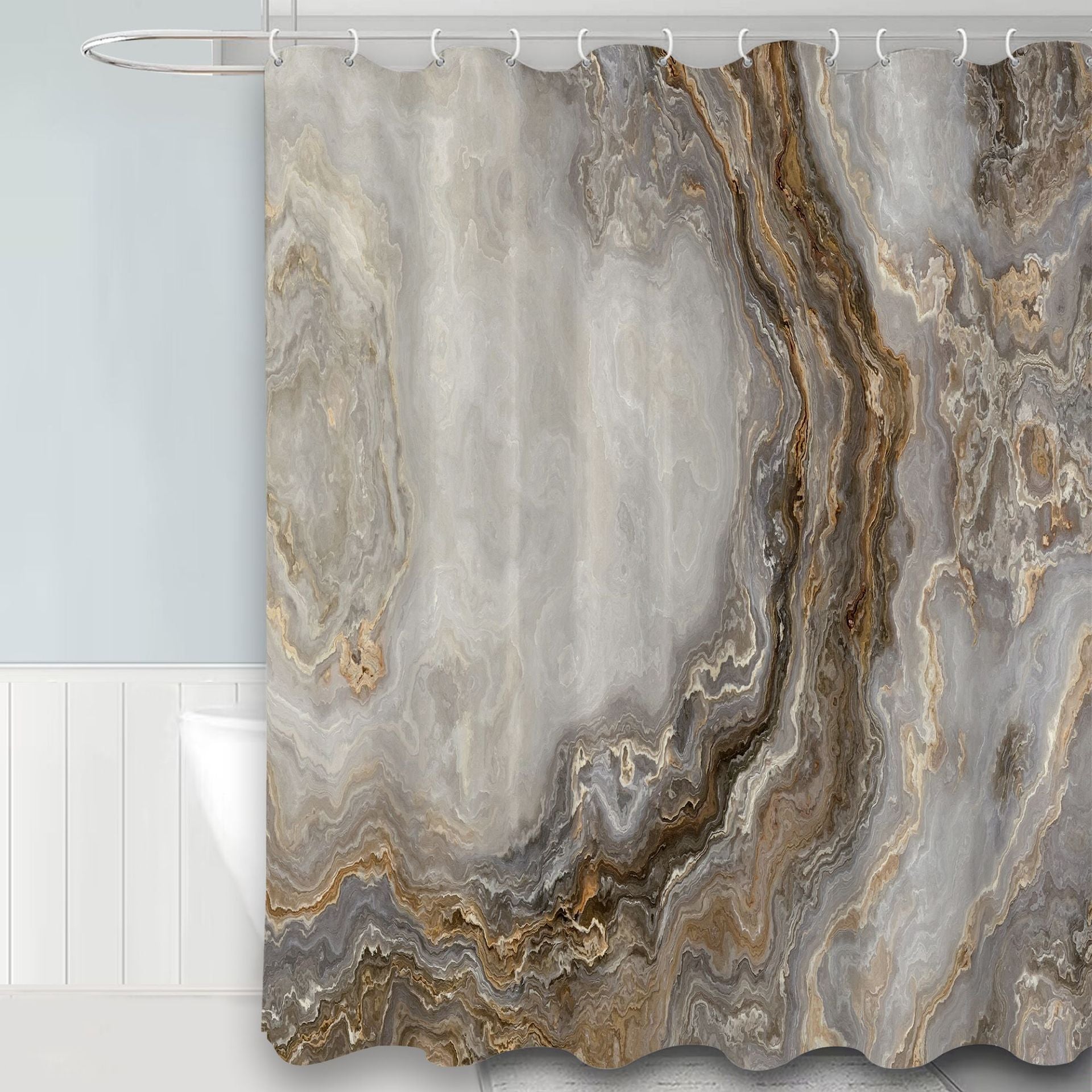 Duschvorhang Marmor Aus Polyester – Stilvolles Badezimmer Erlebnis 7