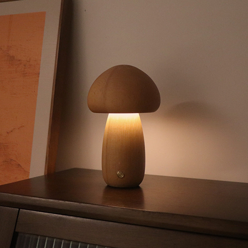 EcoGlow Holz-Pilz Nachtlicht – Beruhigende Beleuchtung Für Kinder 14