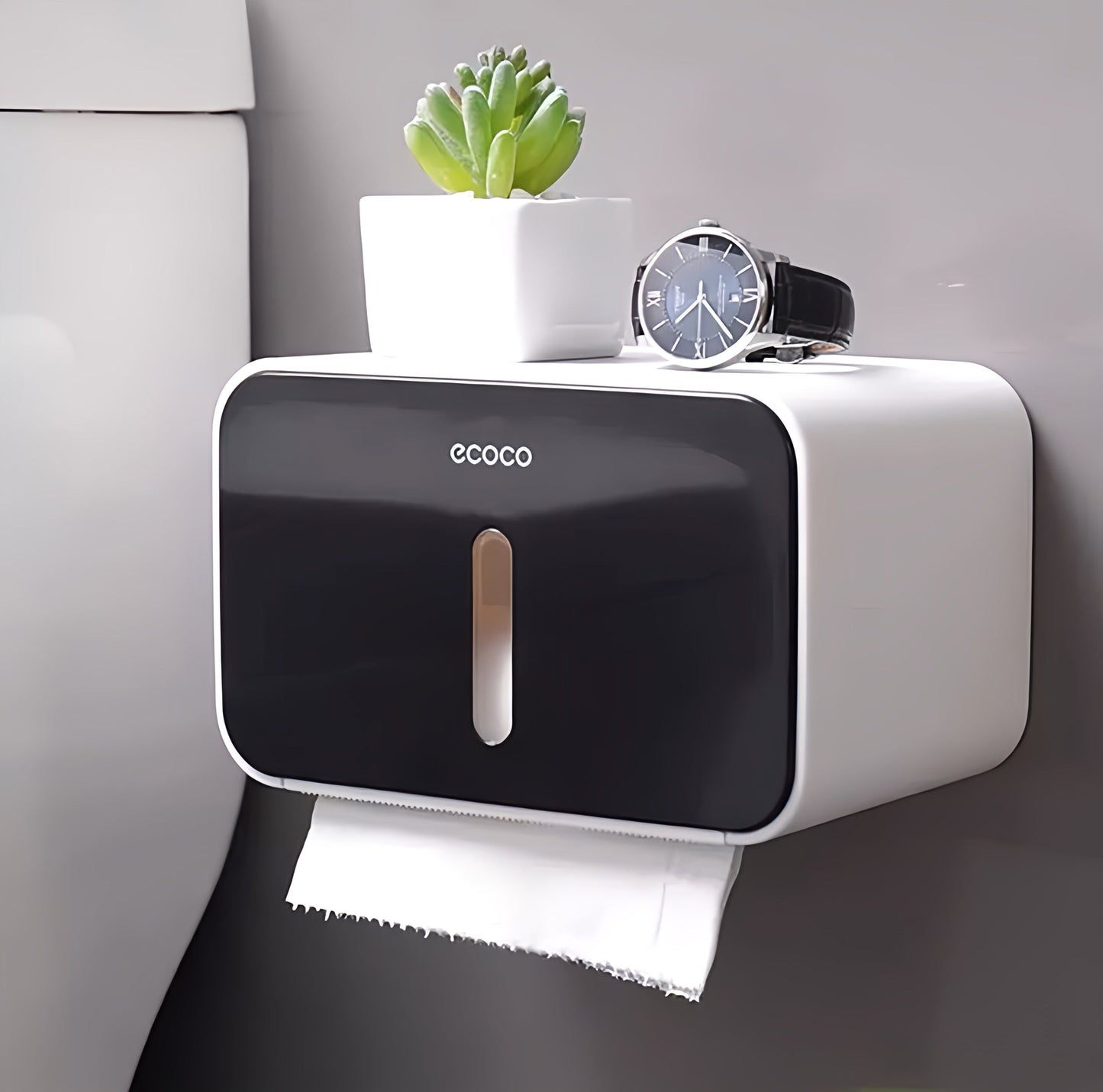 Ecoco Taschentuchbox Wandmontage – Elegante und Platzsparende Aufbewahrung 0