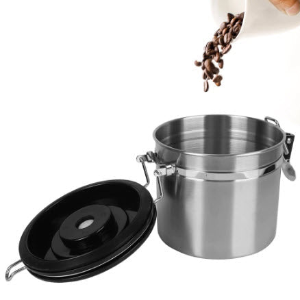 Edelstahl Kaffee Behälter – Frische Bohnen Länger Bewahren 0