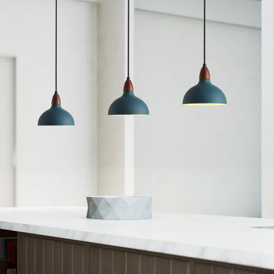 Eiche Pendelleuchte Petroleumblau – Elegante Beleuchtung Für Ihr Zuhause 0
