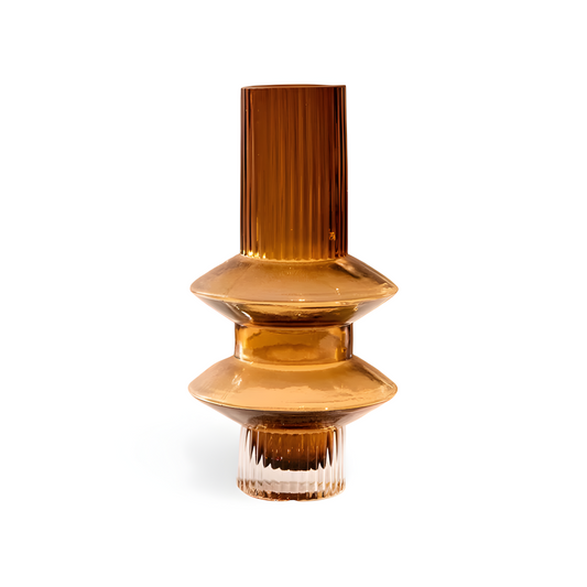 Elegante Amberglas-Vase – Stilvolles Dekorationsstück für Ihr Zuhause 0