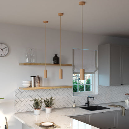 Elegante Tube Pendelleuchte Holz – Stilvolles Ambiente für Ihr Zuhause 1