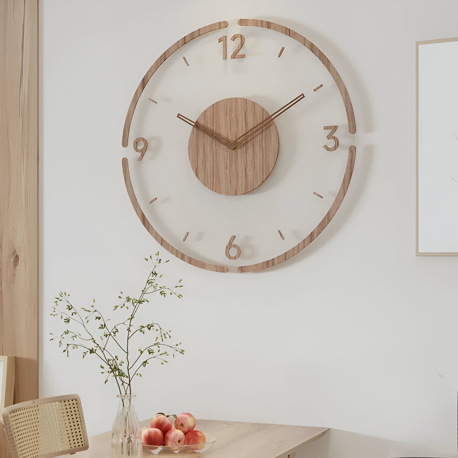 Elegante Wanduhr Modern aus Holz – Stilvolles Design für Ruhige Räume 0
