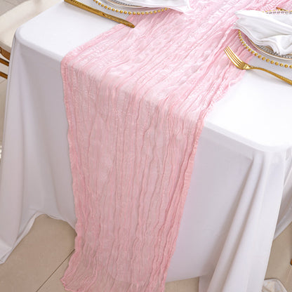 Eleganter Gaze-Tischläufer Rosa – Stilvolle Tischdekoration Für Unvergessliche Anlässe 3