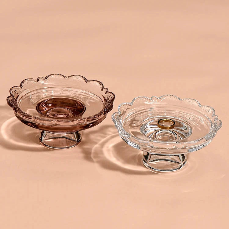 Erbstück Sockeltablett Aus Glas – Elegante Präsentation Für Desserts Und Schmuck 2