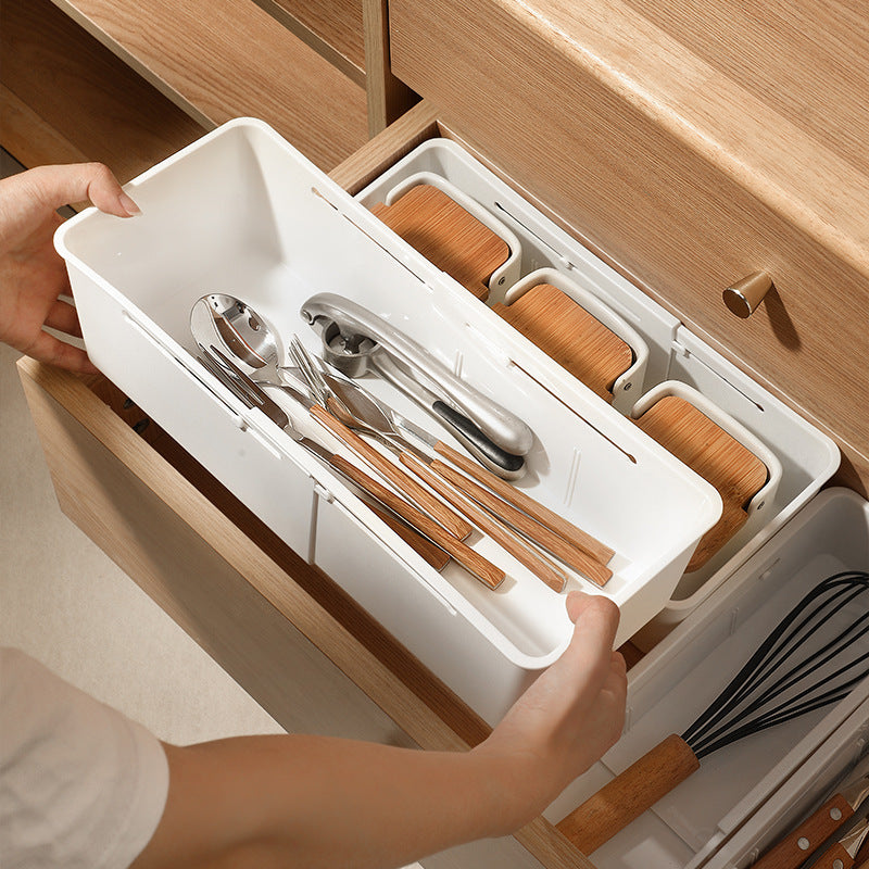 Erweiterbarer Schubladen Organizer Beige – Flexible Lösung Für Ordnung Und Übersichtlichkeit 1