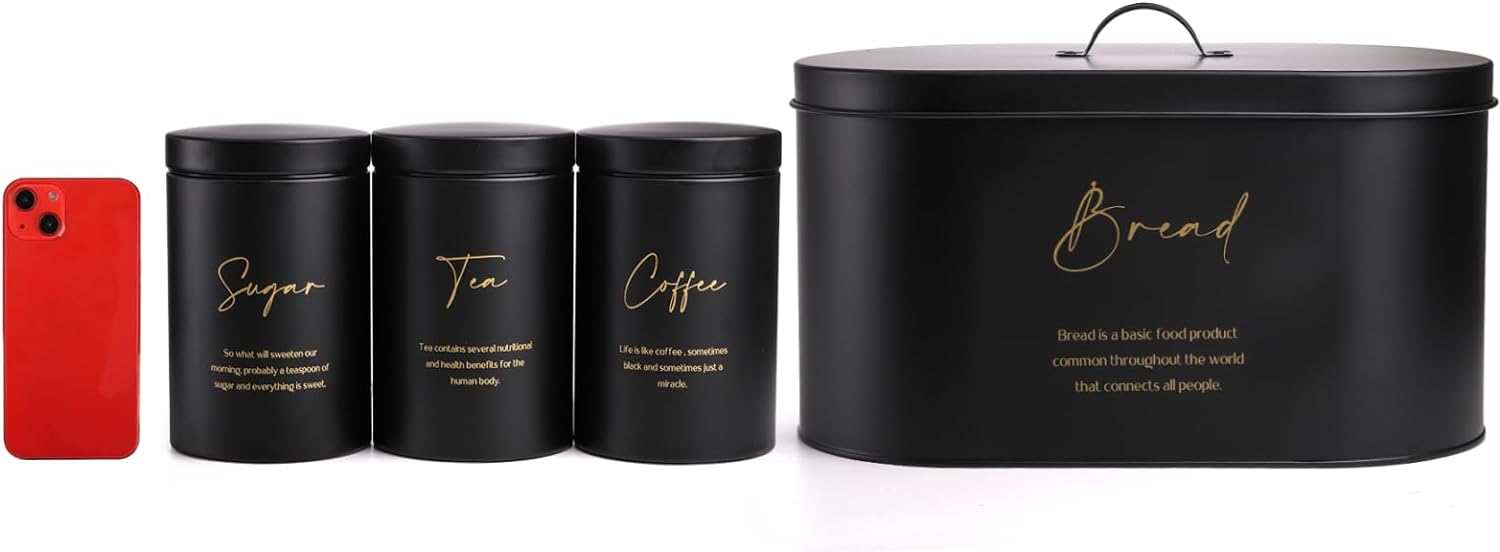 Esnbia Brotkasten Und Kanister-Set – Elegante Aufbewahrung Für Ihre Küche 1