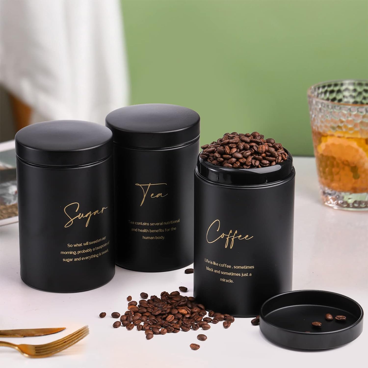 Esnbia Brotkasten Und Kanister-Set – Elegante Aufbewahrung Für Ihre Küche 2