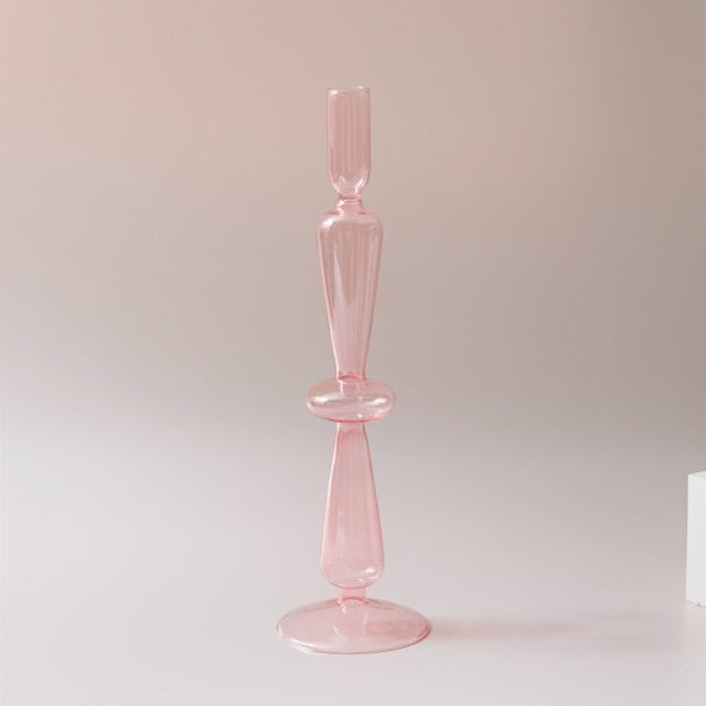 Europäischer Vintage-Kerzenständer Aus Farbigem Glas – Stilvolle Akzente Für Eine Gemütliche Atmosphäre 13