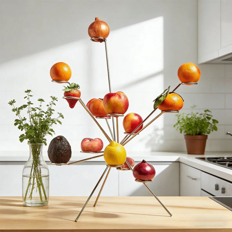 Explodierende Obstschale Aus Metall – Skulpturales Design Für Jeden Tisch 2